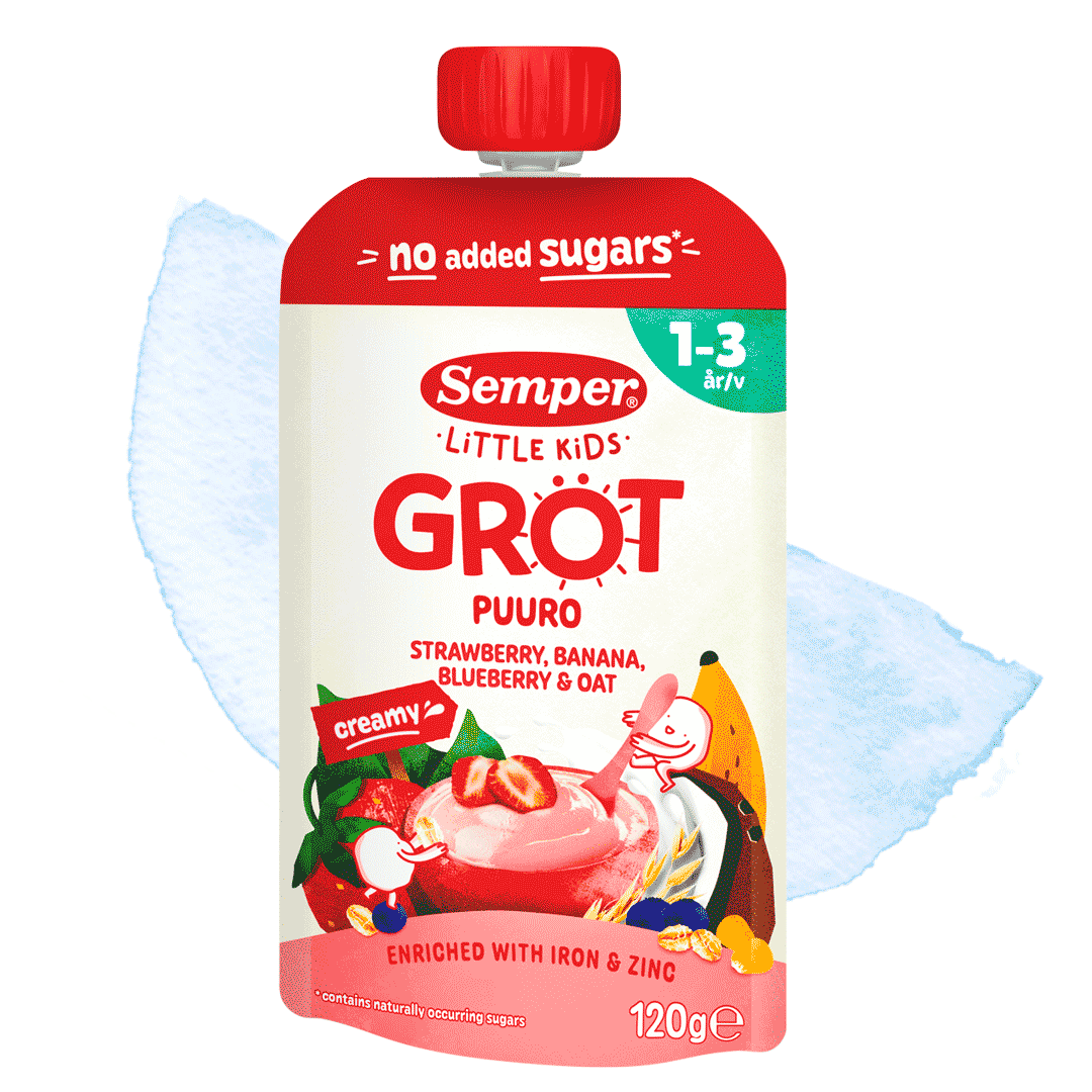 Ätklar gröt Little Kids Strawberry, banana, blueberry & oat