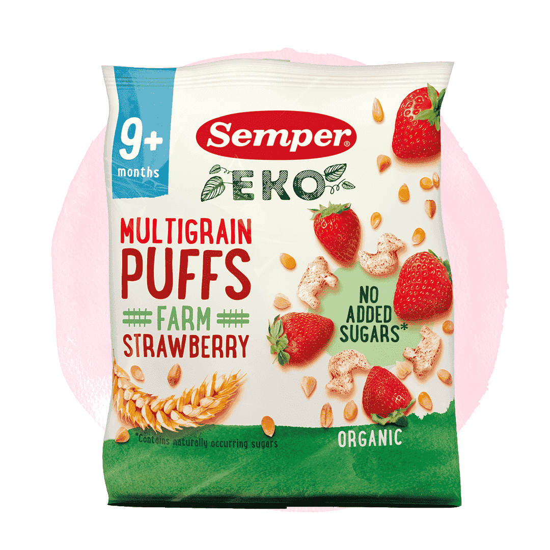 Eko multigrain puffs jordgubb