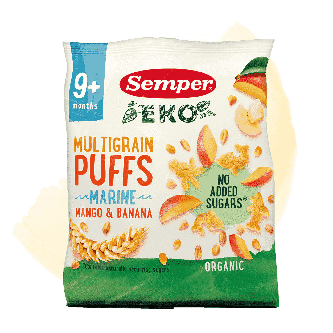 Eko multigrain puffs mango & banan