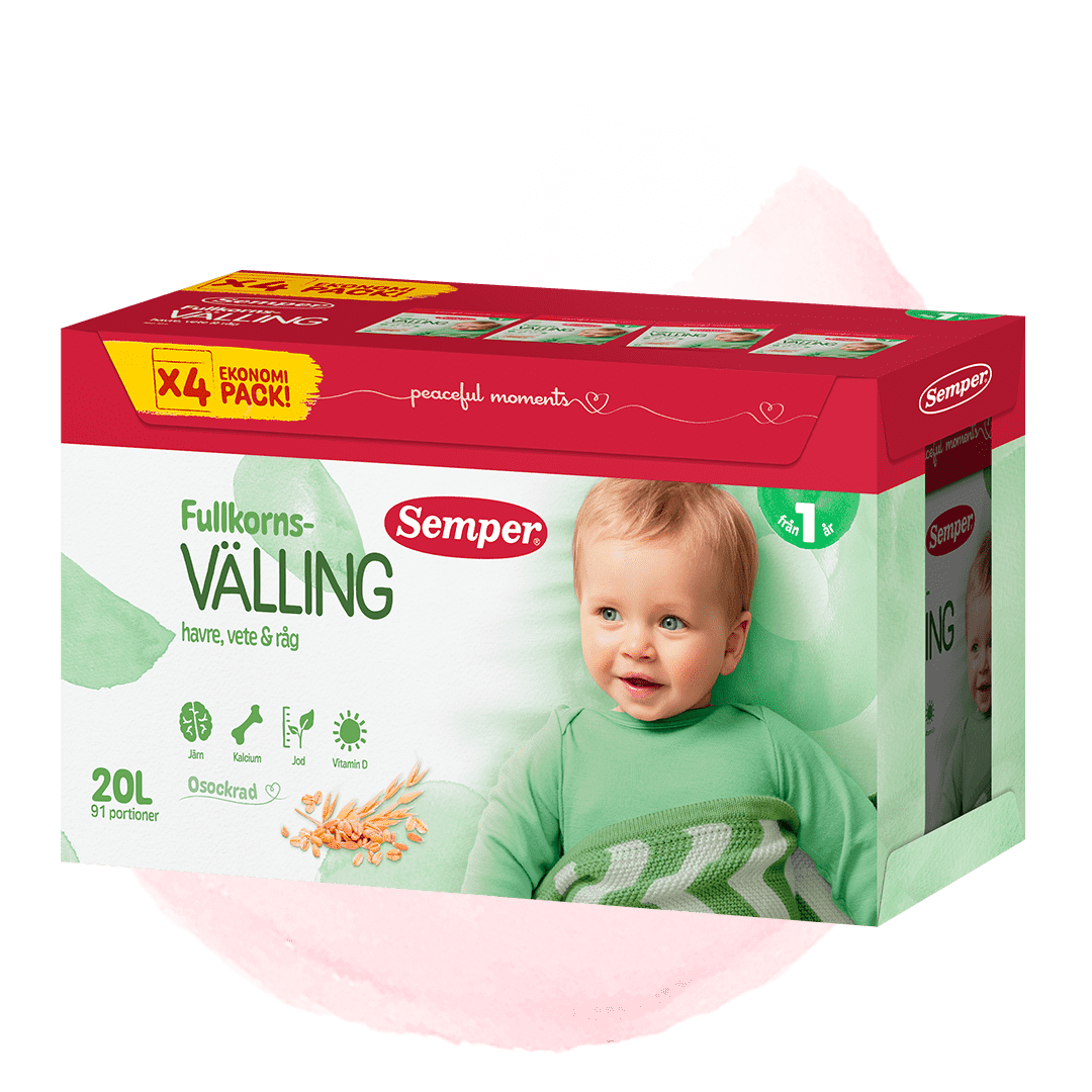 Fullkornsvälling havre, vete & råg, 20 liter