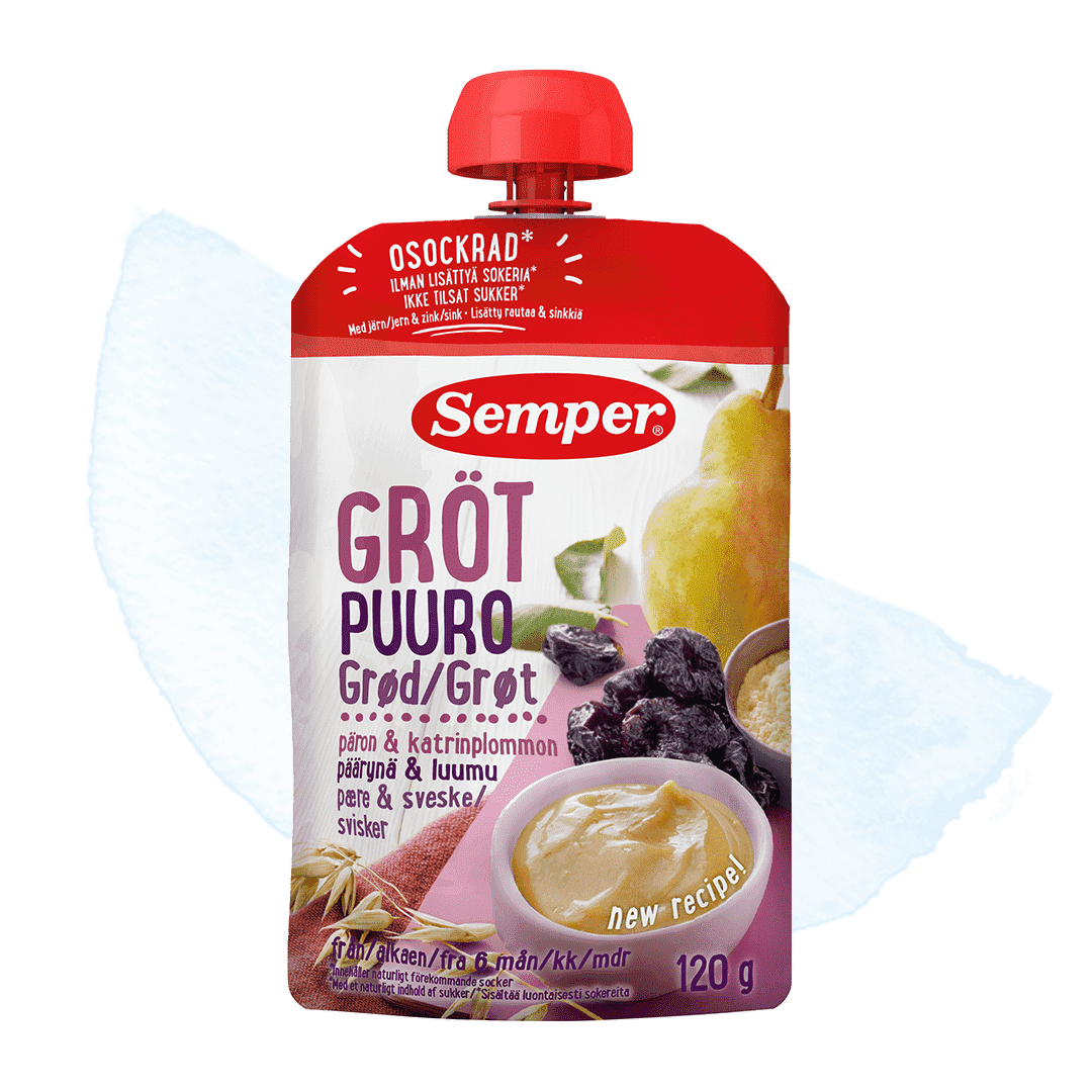 Ätklar Gröt Med Päron & Katrinplommon