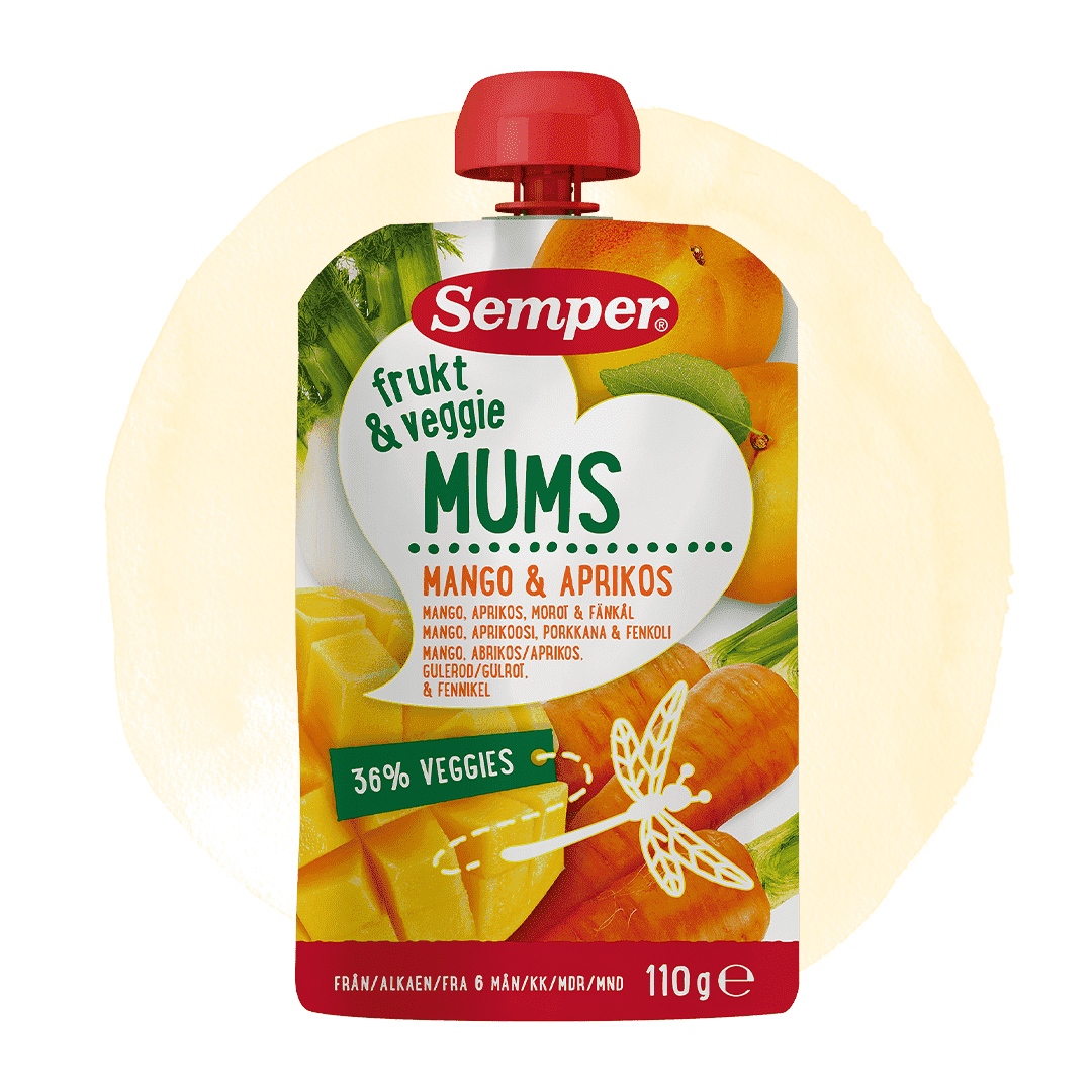 Fruit and veggie pouch mango and apricot