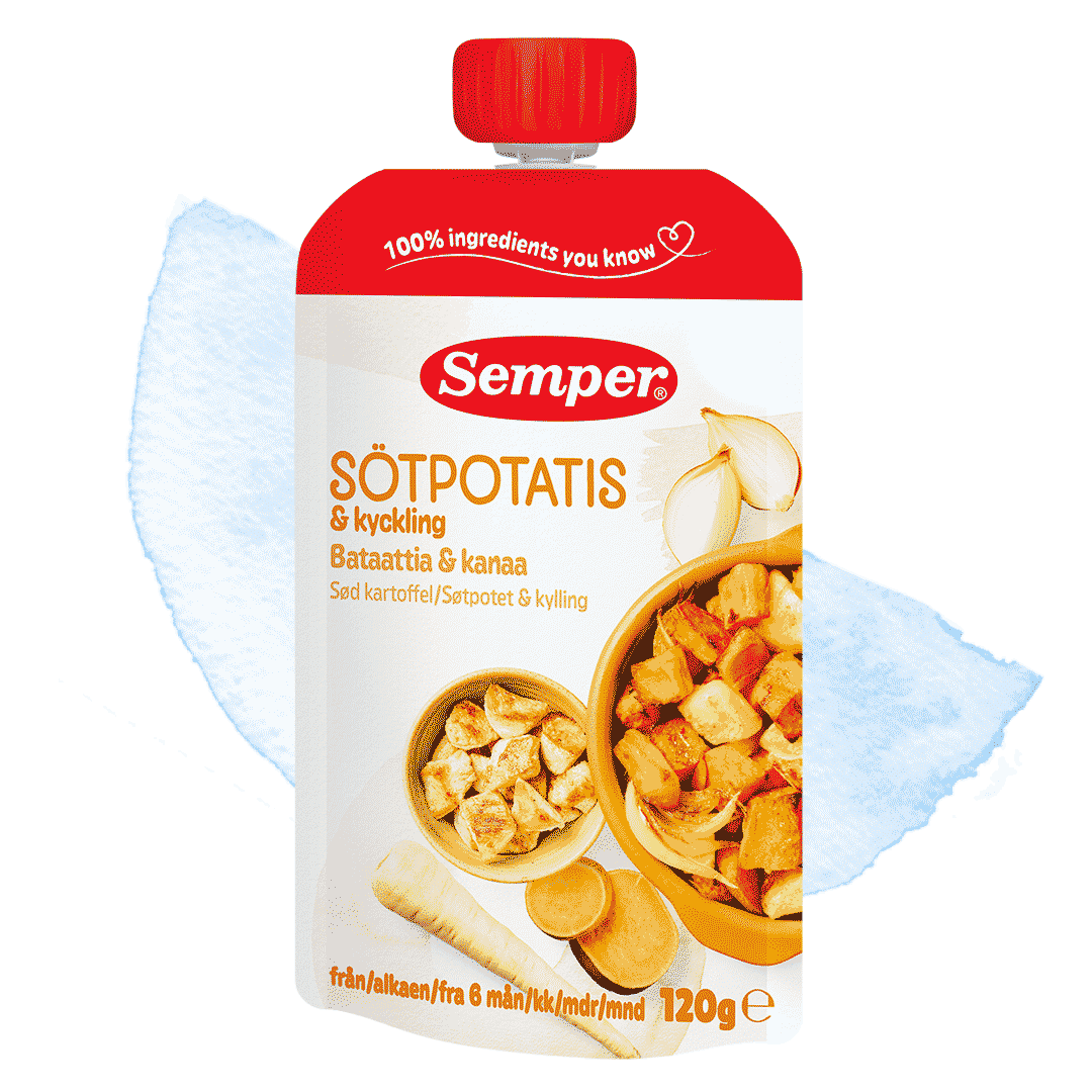 Sötpotatis & kyckling i klämpåse