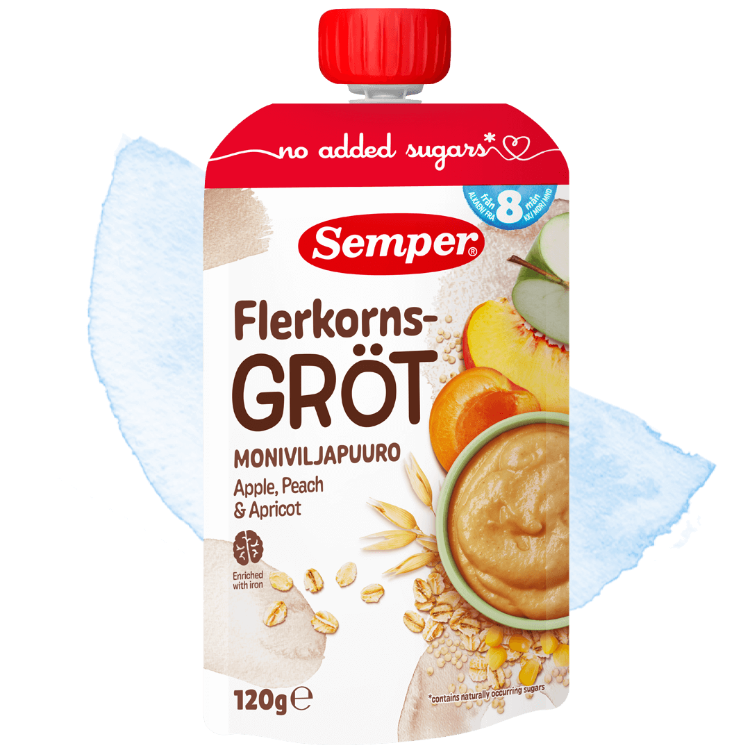 Grötklämmis Flerkornsgröt Apple, peach & apricot