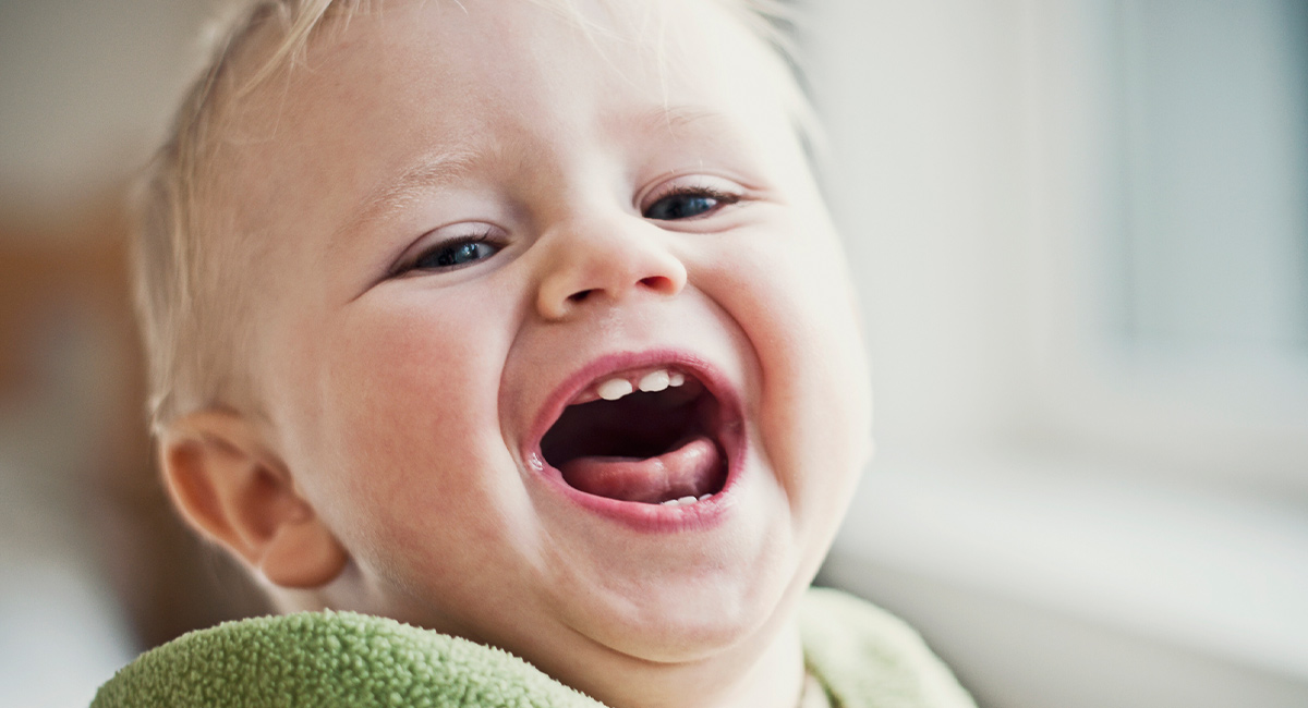 Baby laughing