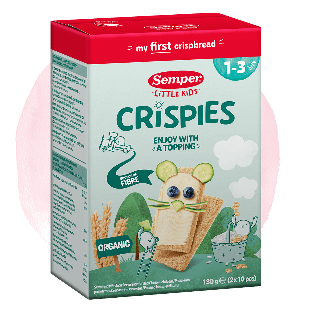Semper Little Kids Crispies knäckebröd för barn 1-3 år