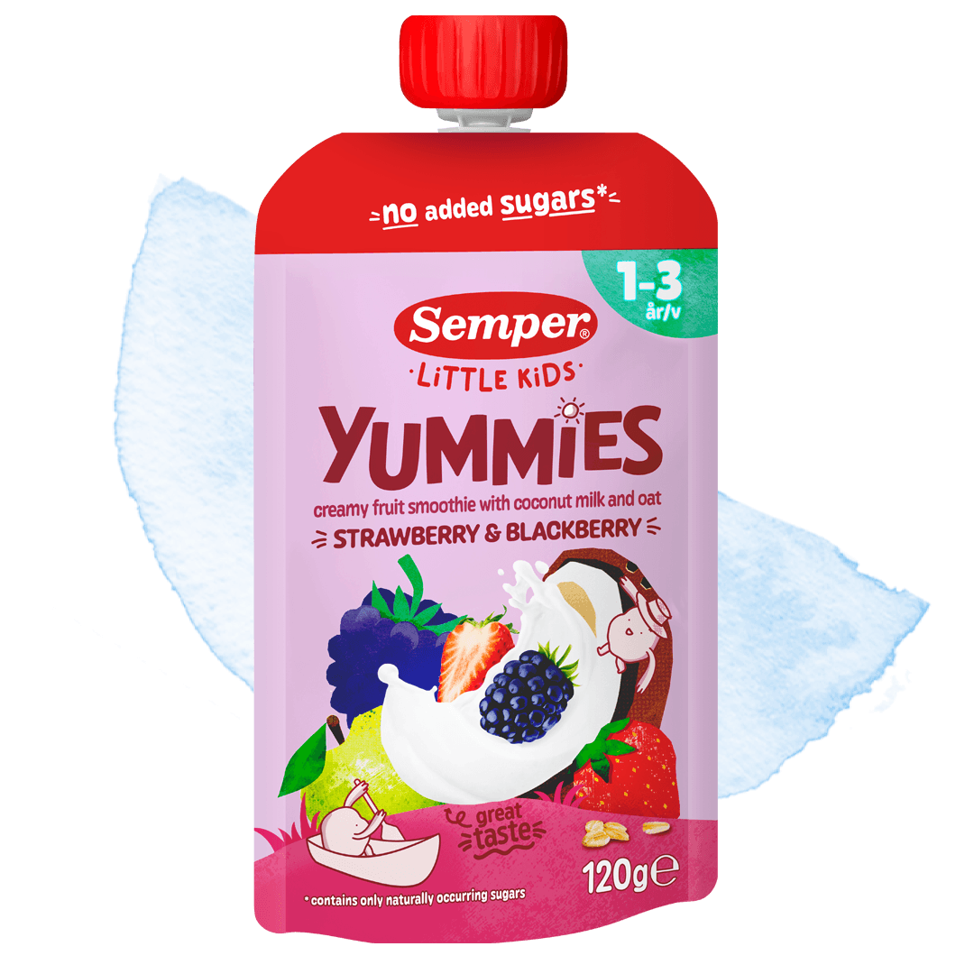 Yummies Jordgubb & Björnbär 1-3 år från Semper Barnmat