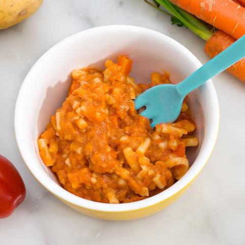 Tomat- och basilikapasta 12 mån